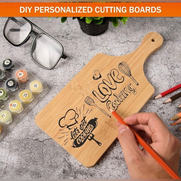 NEW! Set of 24 Bamboo Cutting Boards Bulk 11’’x5’’ DIY Crafts Cricut - Picture 4 of 5